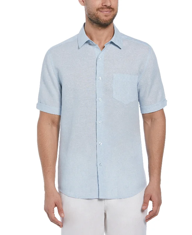 TravelSelect™ Linen-Blend One Pocket Shirt