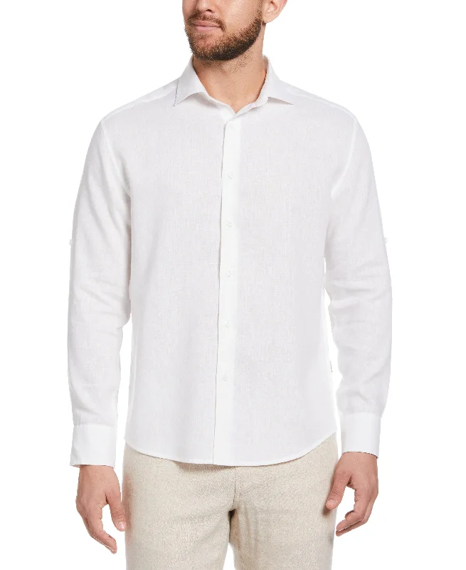 Travelselect™ Linen-Blend Rolled Sleeve Shirt