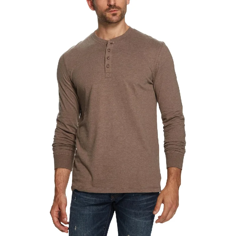 Weatherproof Mens Long Sleeve Casual Henley Shirt