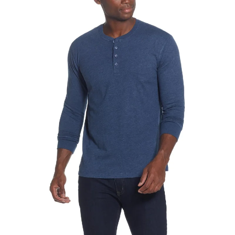 Weatherproof Vintage Mens Heathered Cotton Henley Shirt