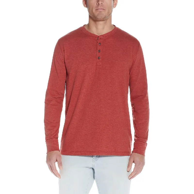 Weatherproof Vintage Mens Knit Heathered Henley Shirt