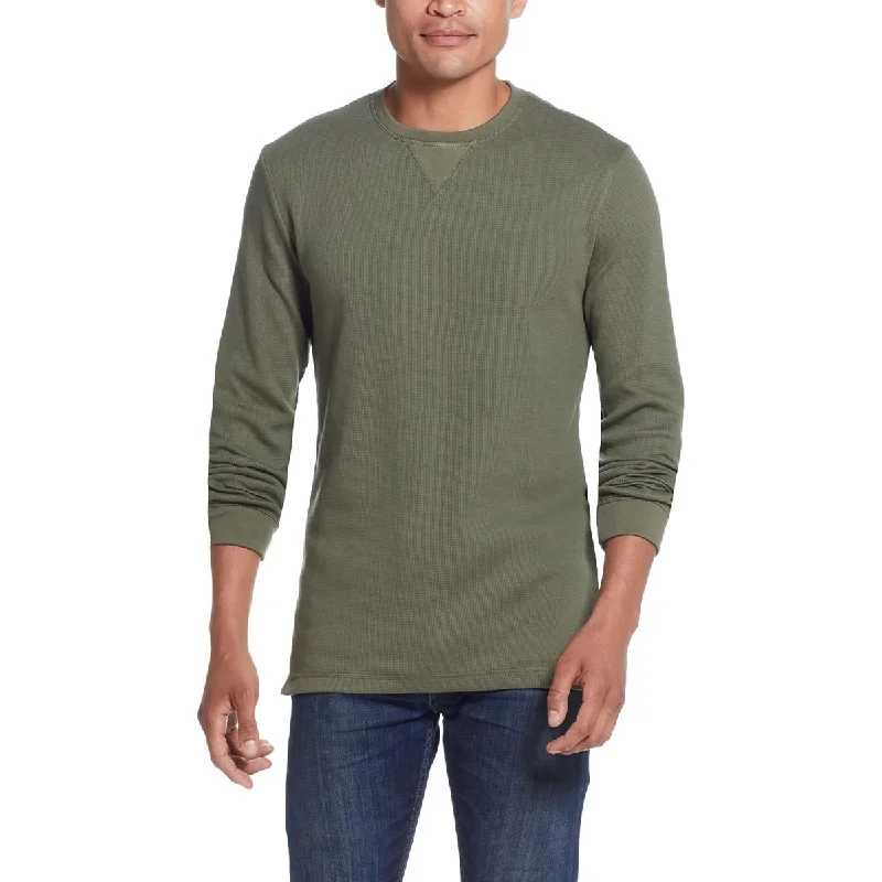 Weatherproof Vintage Mens Waffle Crewneck Thermal Shirt