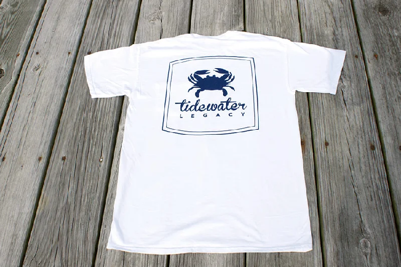 White and Navy Short Sleeve