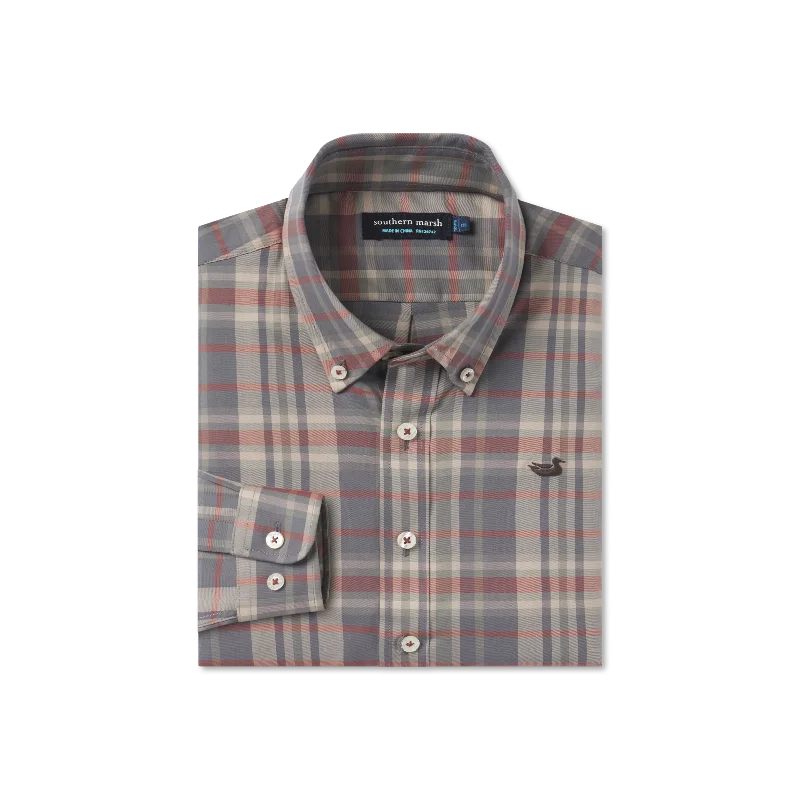 Youth Blanco Plaid Dress Shirt